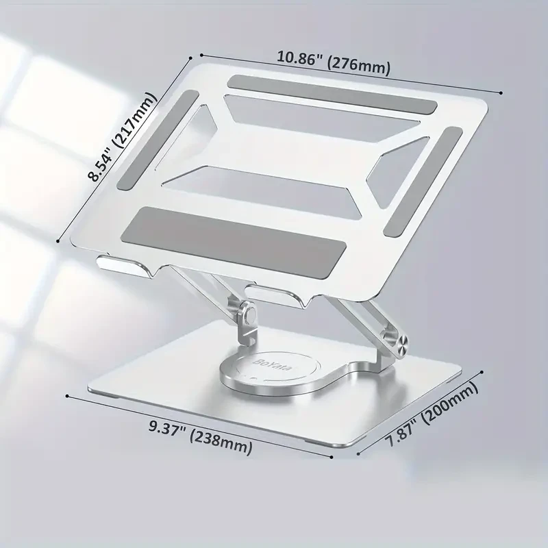 Adjustable Laptop Stand for Desk with 360° Rotating Base