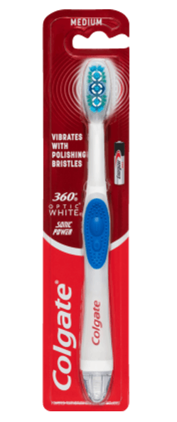 Colgate 360 Optic White Sonic Power Medium Toothbrush 1pk
