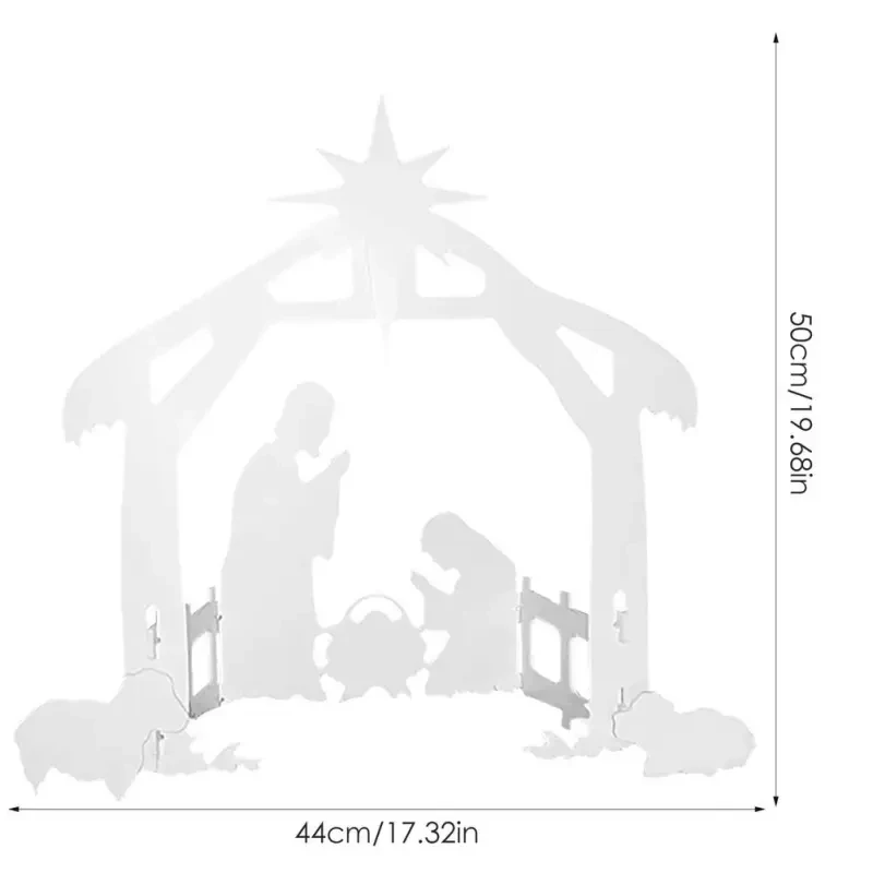 Holy Night Printed Outdoor Nativity Set