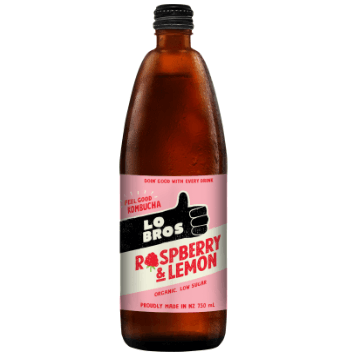 Lo Bros Raspberry & Lemon Kombucha 750ml