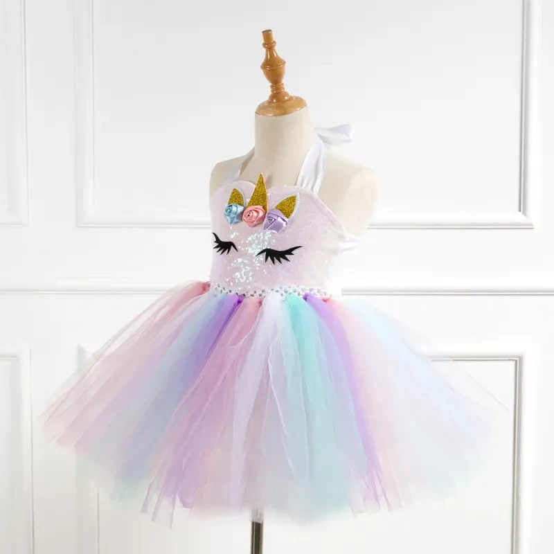 Girl’s Shiny Unicorn Tutu Dress