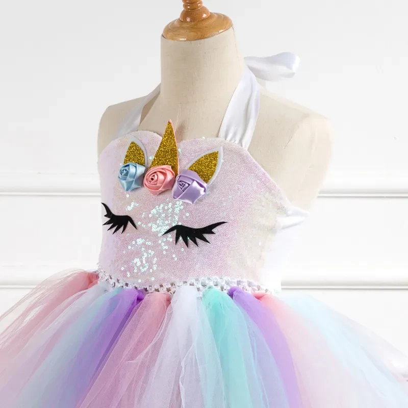 Girl’s Shiny Unicorn Tutu Dress