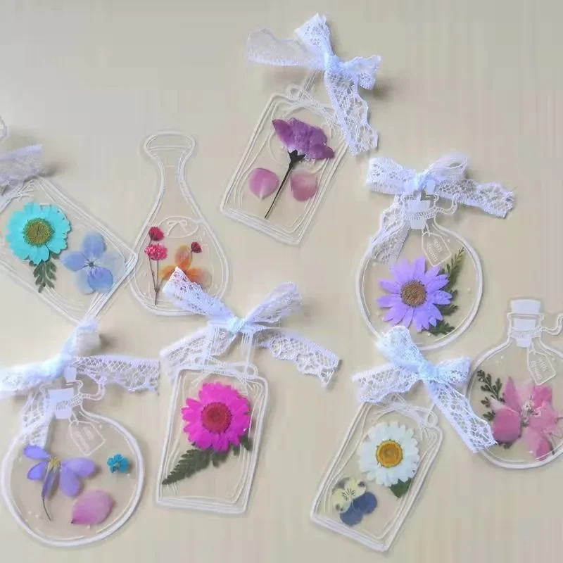 Transparent Dried Flower Bookmark