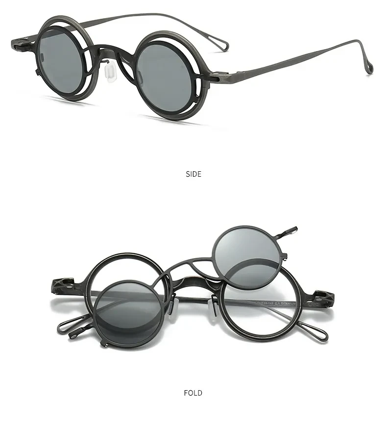 Glasses with Clip On Sunglasses