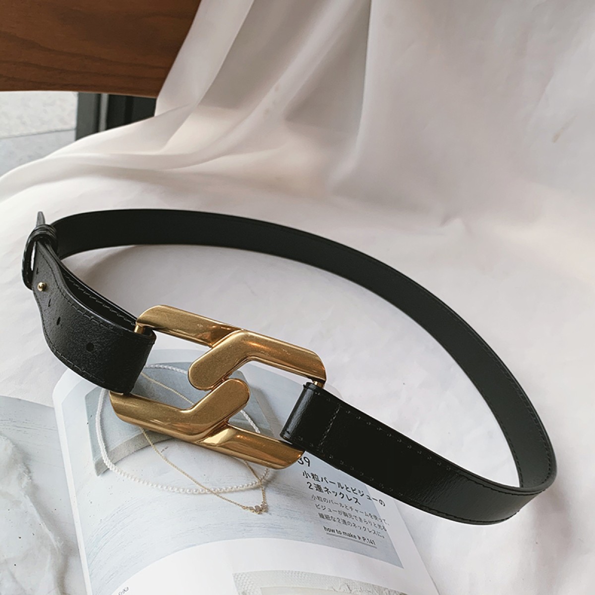 Black Leather Belt Women's
