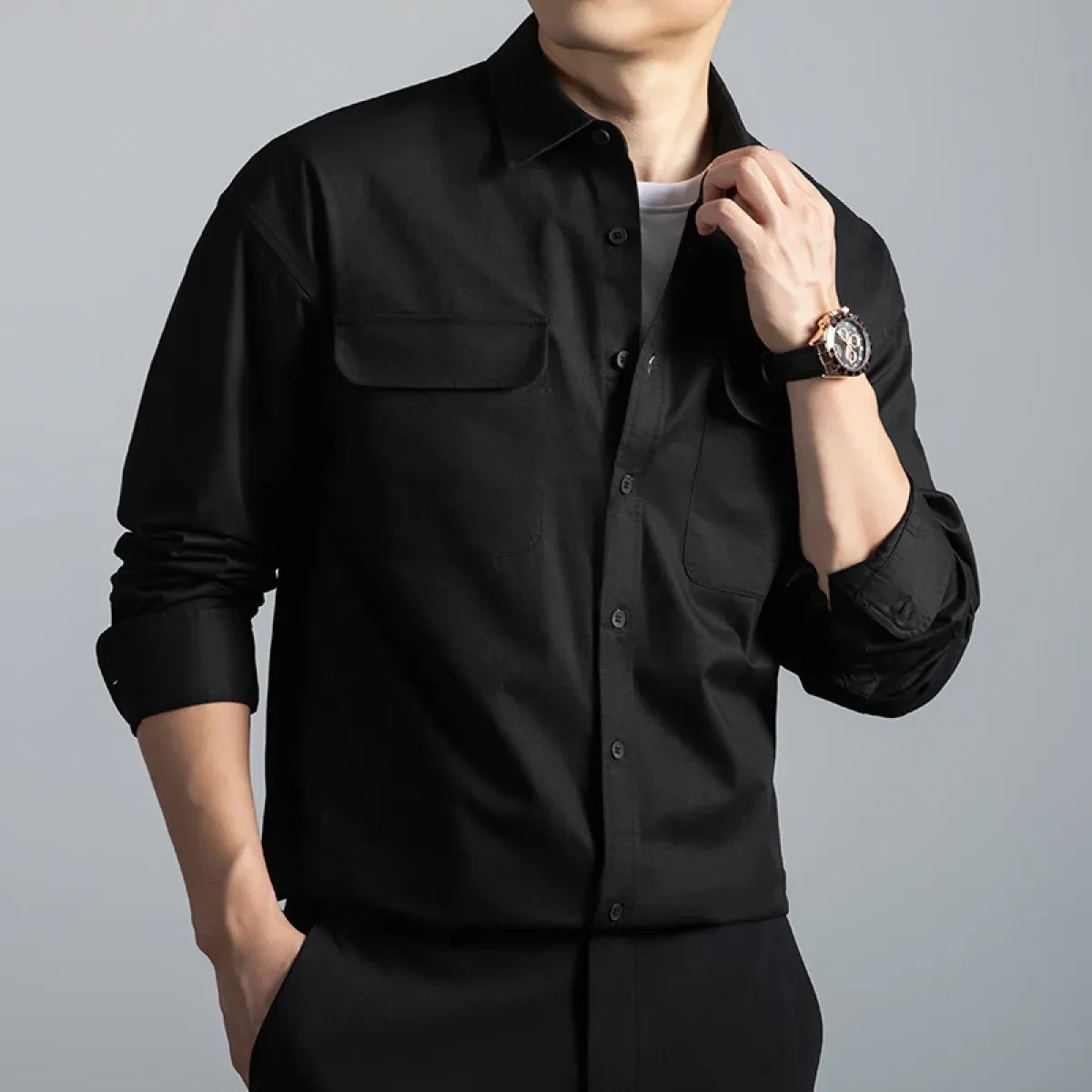 Black Work Shirt Mens