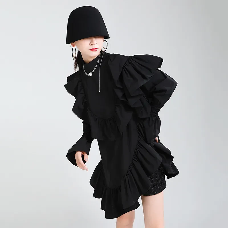 The Wears A Thin Dress With Wooden Ears
