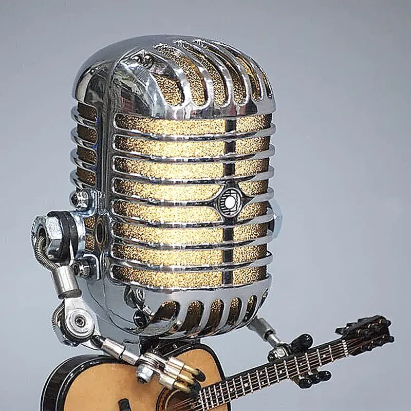 Vintage Microphone Robot Desk Lamp