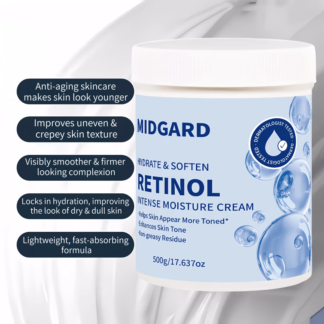 MIDGARD Retinol Deep Moisturizing Cream Large Capacity