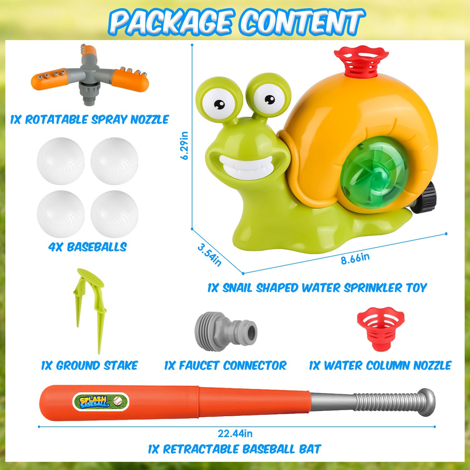 Water Sprinkler Baseball Toy