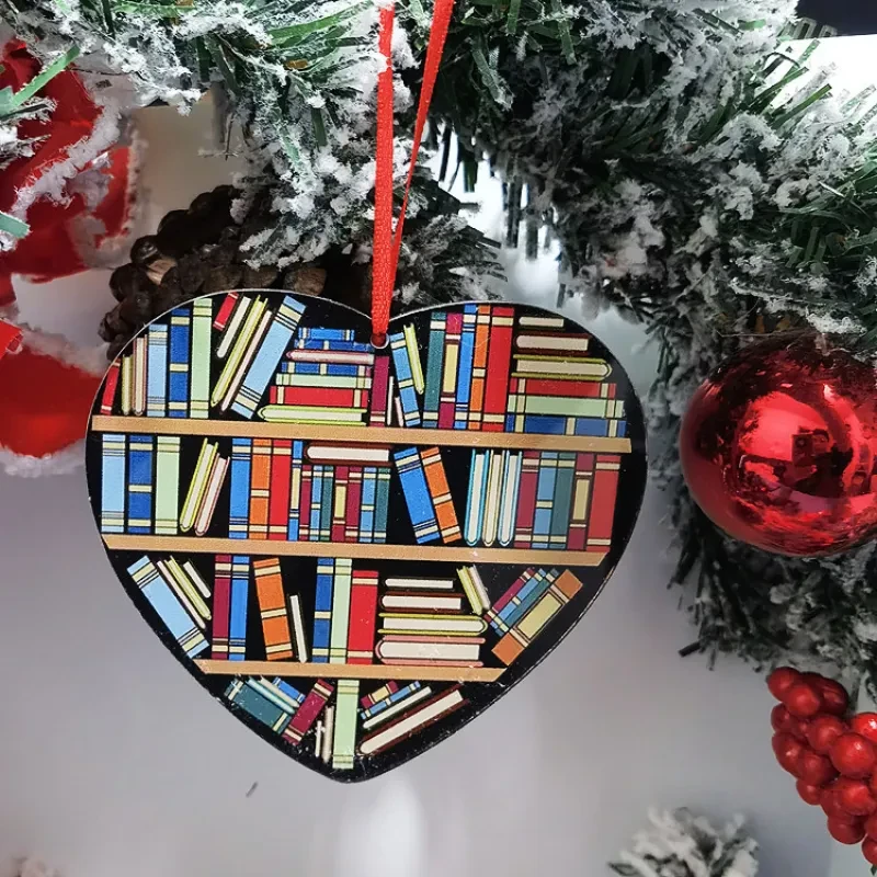 Book Lovers Heart Ornament