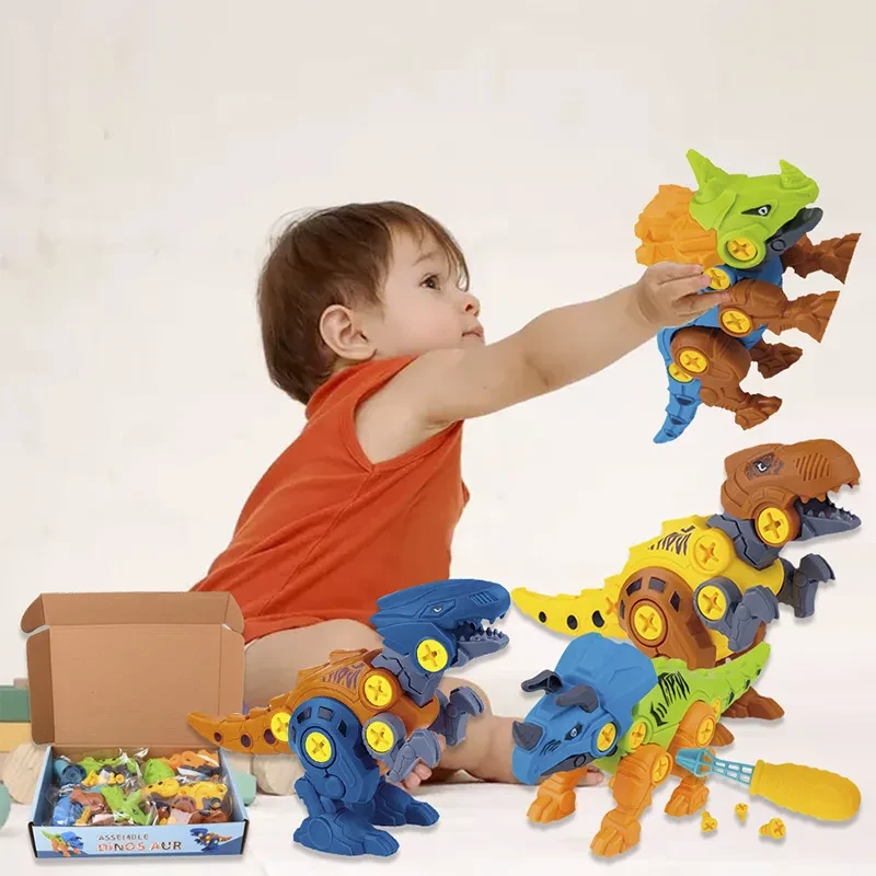 DIY Disassembly Assembly Dinosaur Toy Set Screw Nut Combination Assembling Dinosaur Model