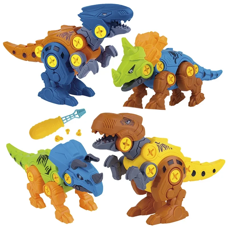DIY Disassembly Assembly Dinosaur Toy Set Screw Nut Combination Assembling Dinosaur Model