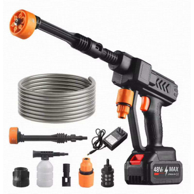 48V Water Gun Spray Cleaner Car Washer 6 In 1 Nozzle