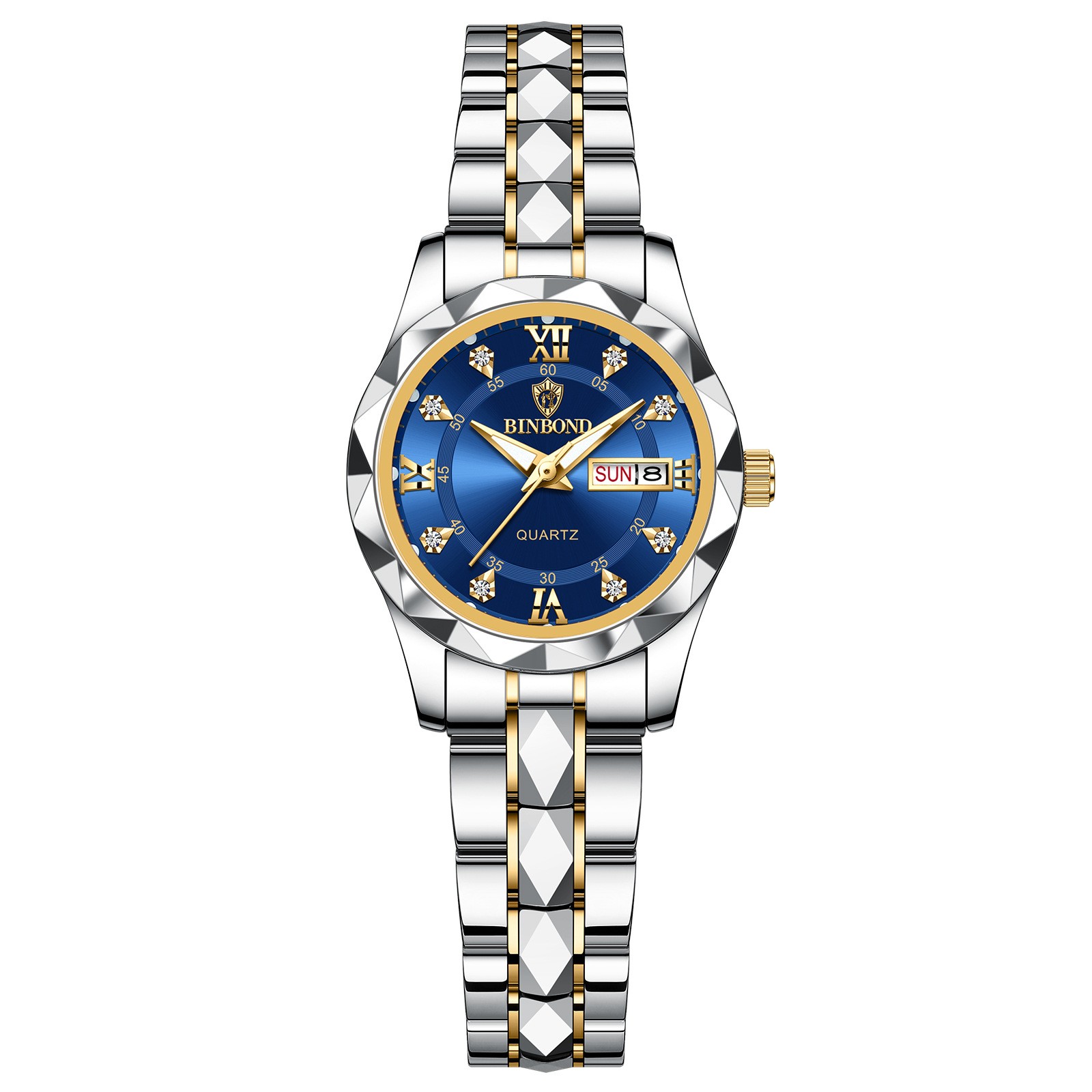 Poedagar Men's Waterproof Double Calendar Luminous Quartz Watch