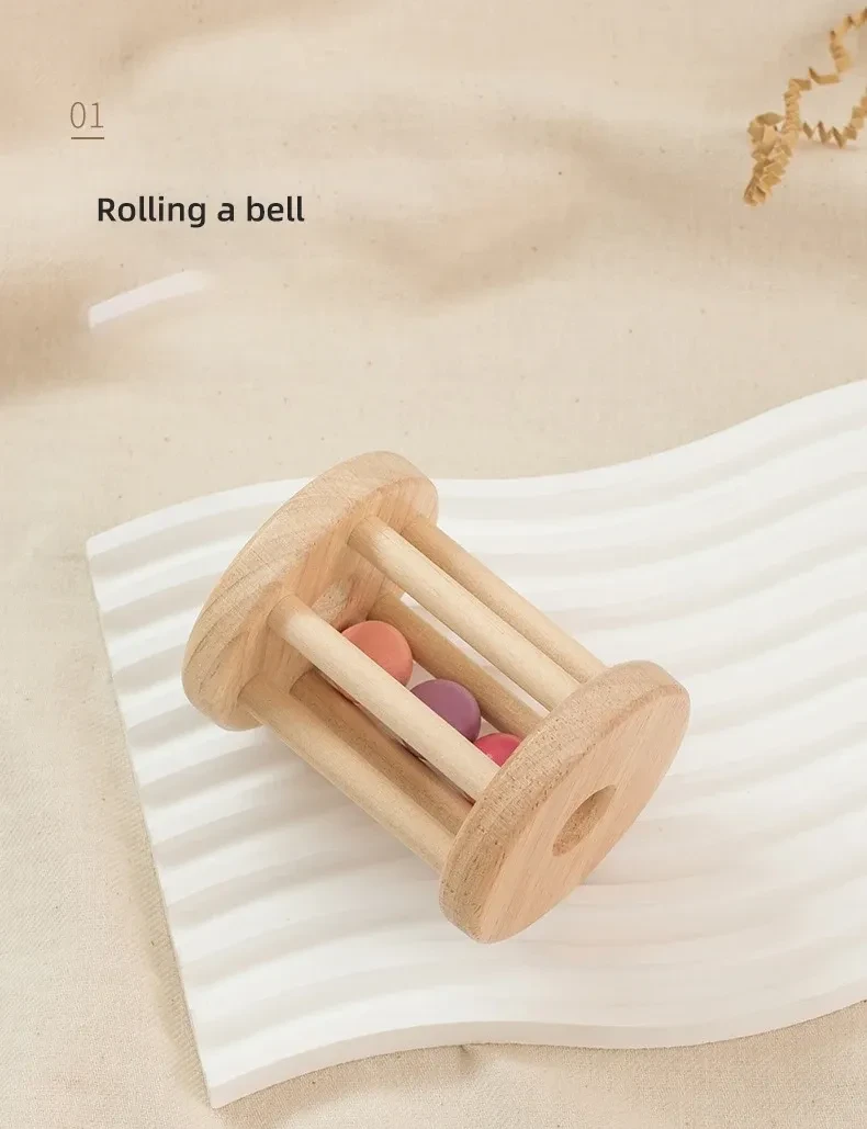Wooden Baby Colored Five Piece Toy Set