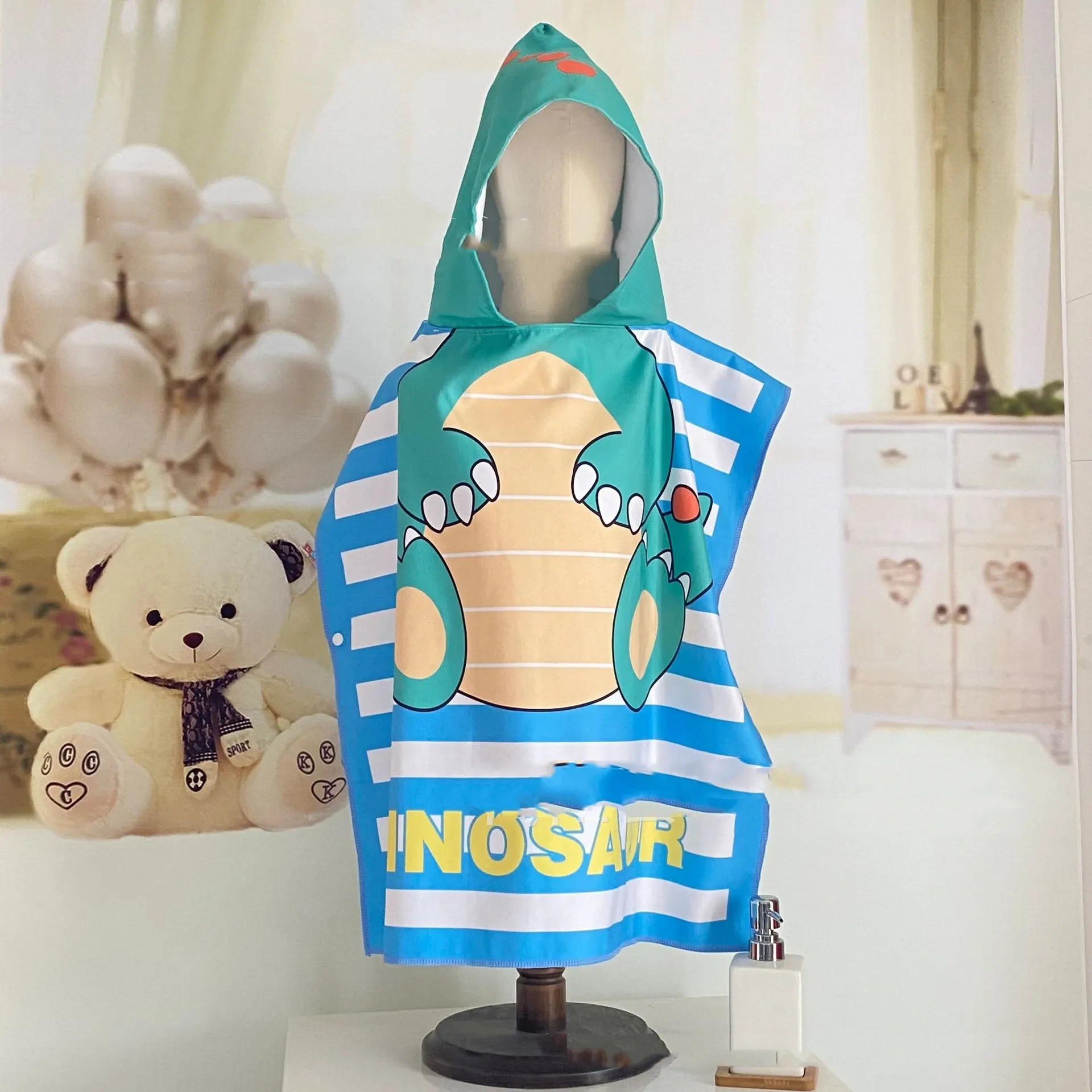 Cartoon Child Kid Wearable Bath Towel Cape