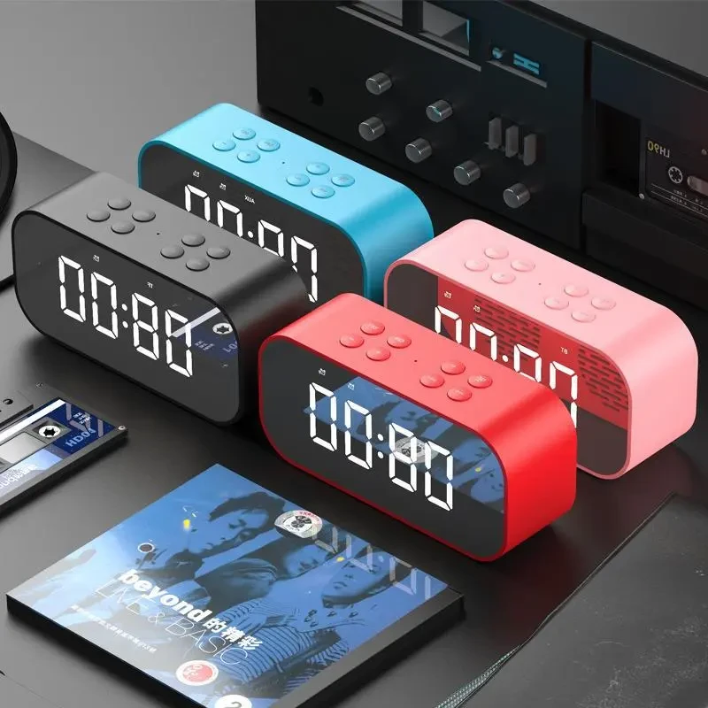 Wireless bluetooth Speakers with LED Display Clock