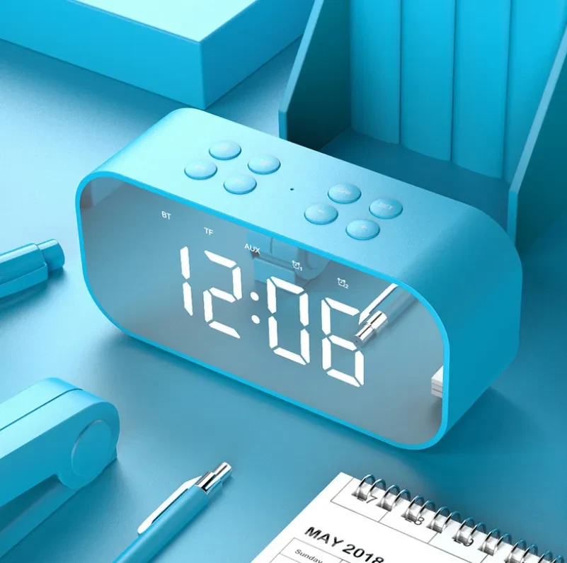 Wireless bluetooth Speakers with LED Display Clock