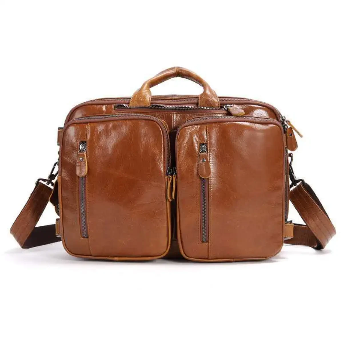 Men's Multi-functional First-layer Imported Leather Bag