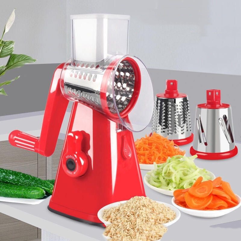 Multi-Functional Vegetable Cutter – Hand Drum Slicer for Easy Food Prep