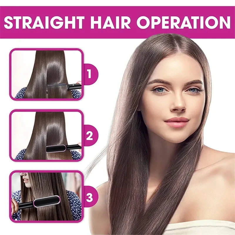 2 In 1 Hair Straightener Styler Hot Comb