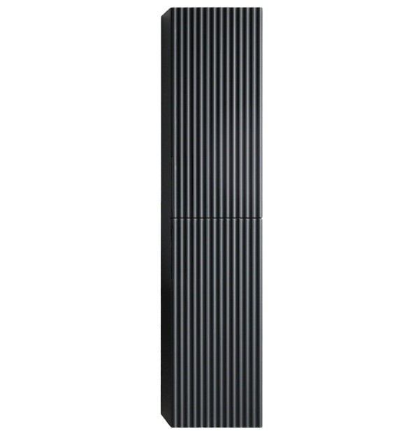 Soho Wall Side Cabinet Fluted 1600mm - Matte Black