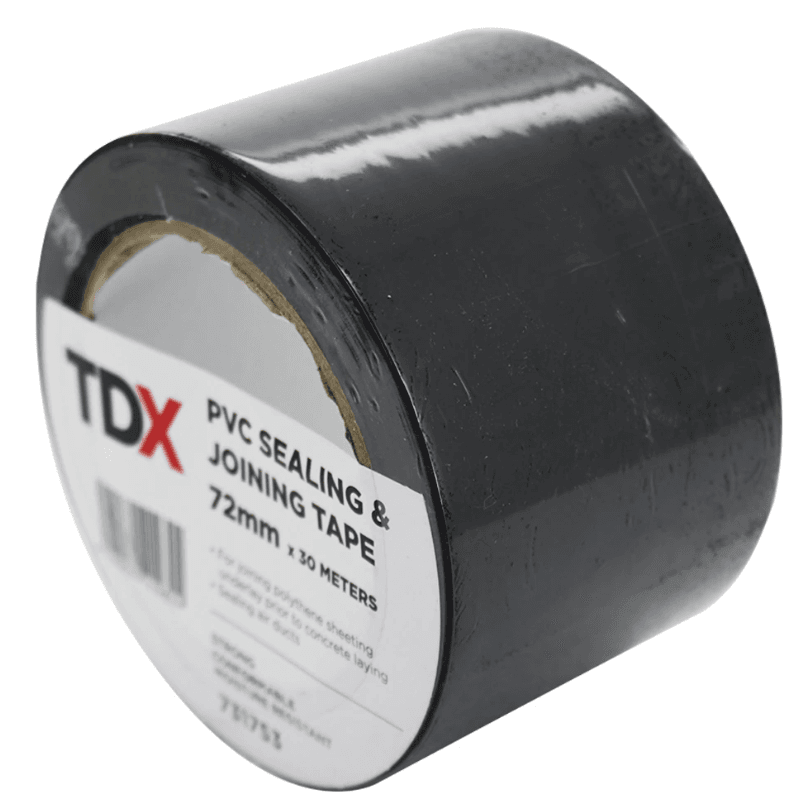 PVC Polythene Duct Tape Black - 72mm x 30m