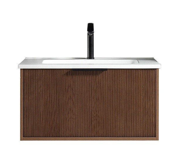 Dune II Wall Vanity with Arc Top 800mm - Walnut