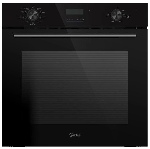 Wall Oven 9 Function 60cm with Air Fry and Steam Cleaning - Black