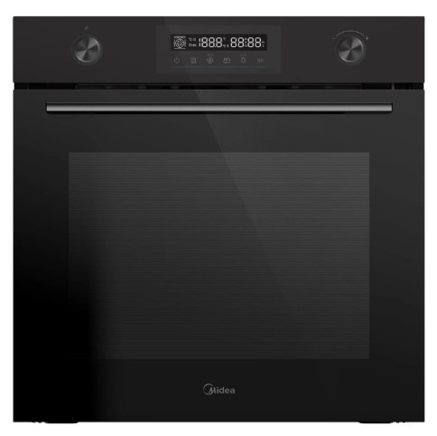 Wall Oven 15 Function 60cm with Air Fry and Steam Cleaning - Black