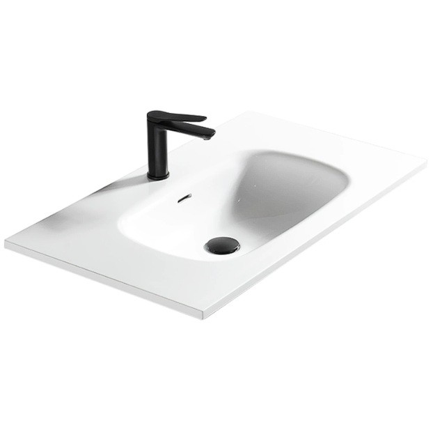 Curve Vanity Top 600mm - Matte White