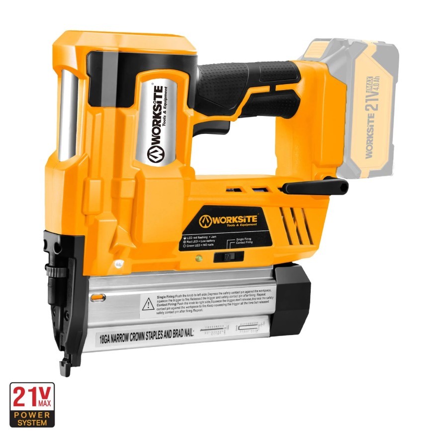Cordless Nailer and Stapler 21V - SKIN ONLY - EXCLUDES BATTERY AND CHARGER