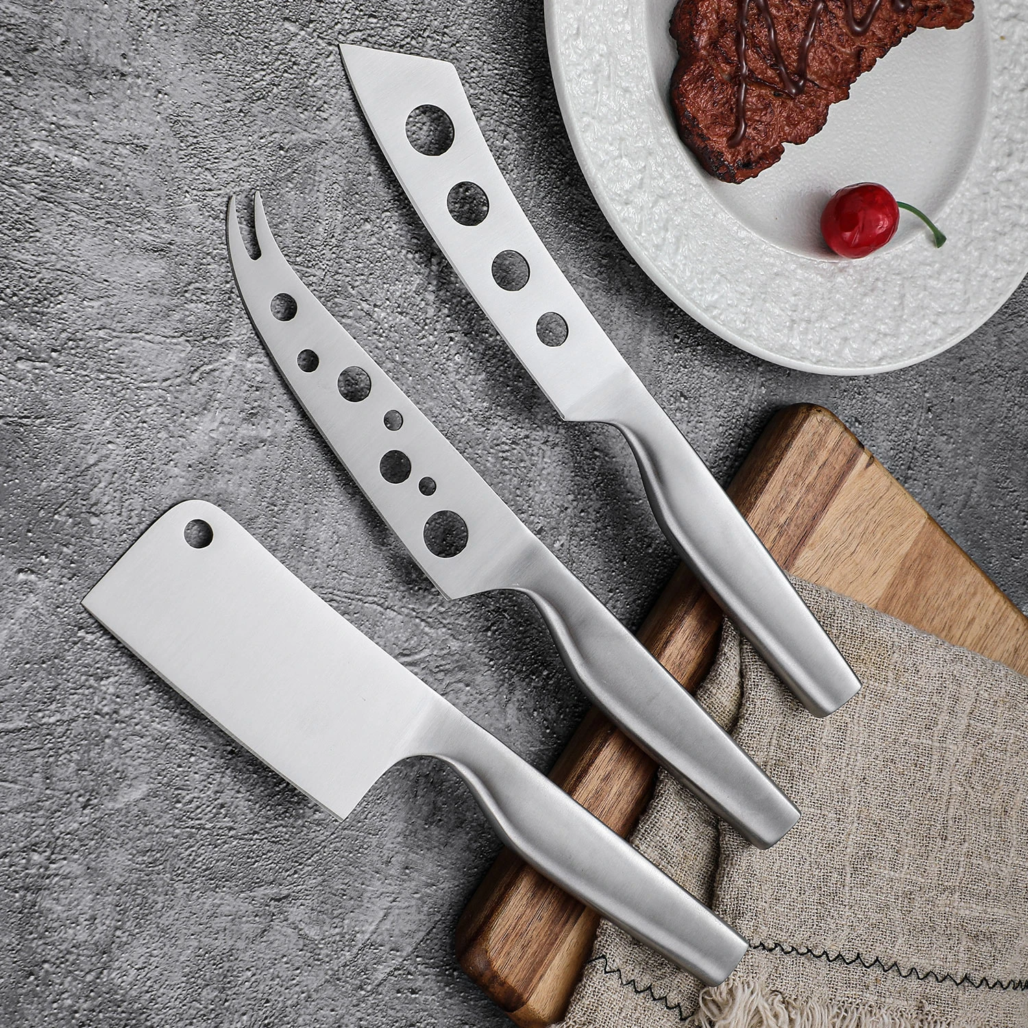 Cheese Knife Set Stainless Steel - 3pcs