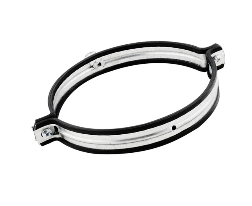 Spiral Duct Clamp with Rubber 250mm Galvanised Steel