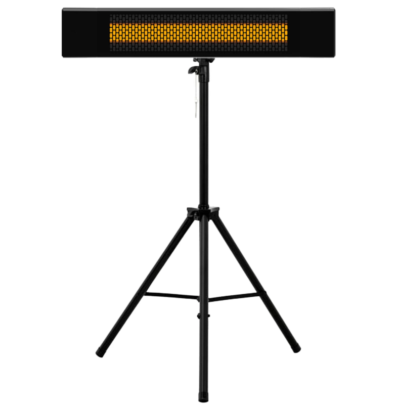 Indoor or Outdoor Heater with Adjustable Tripod Stand - Black