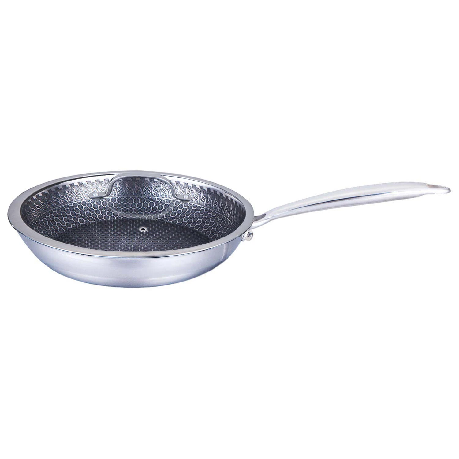Titan Non-Stick SS Frypan with Lid - 28cm