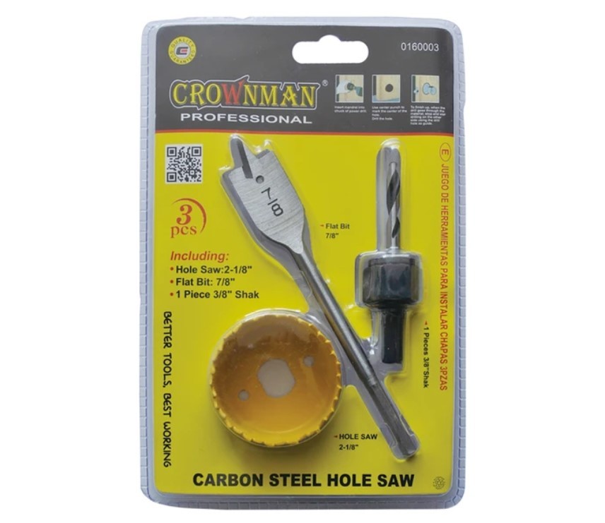 Crownman Door Lock Installation 3pc Set