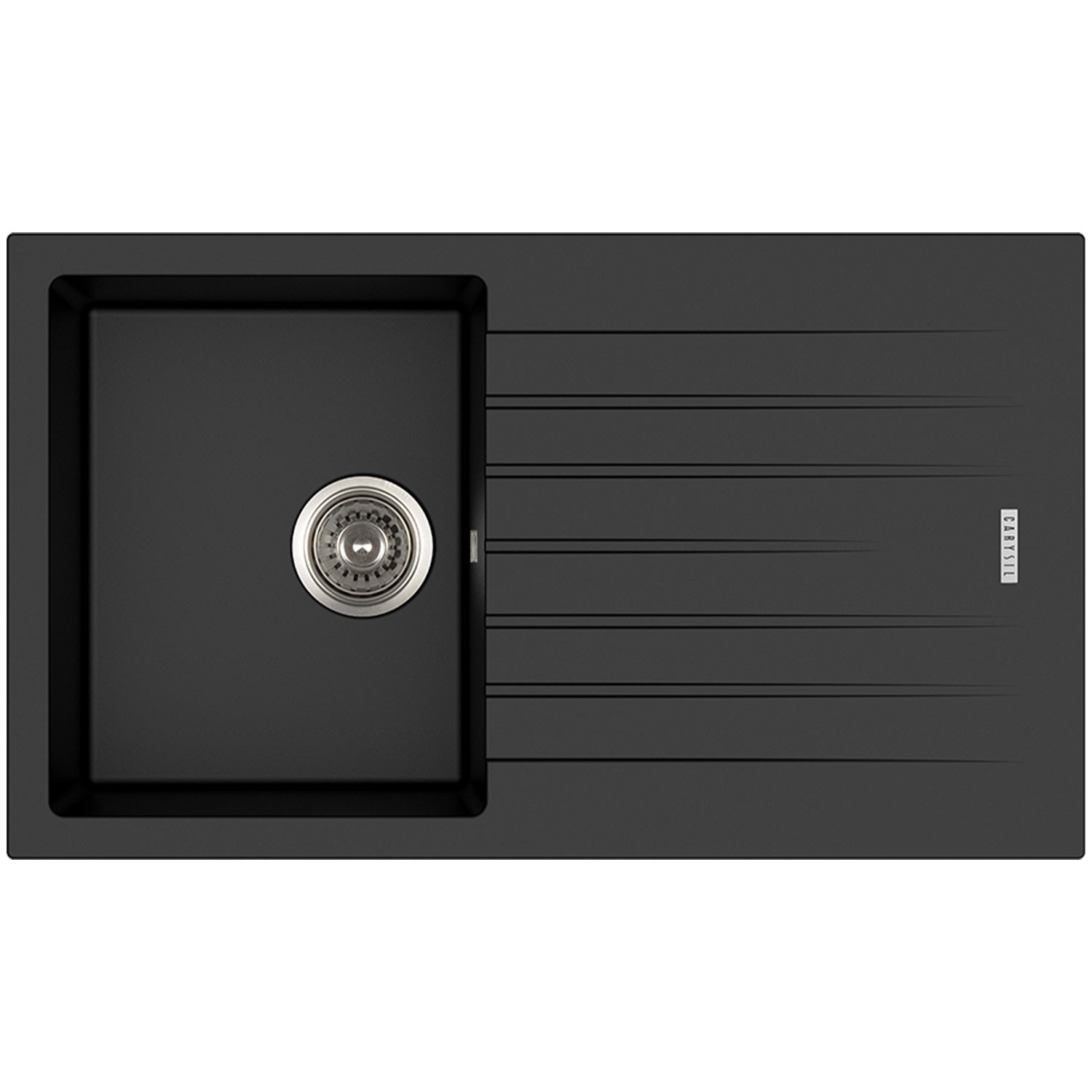 Carysil Composite Sink Insert 860 x 500mm Black Tip Toe