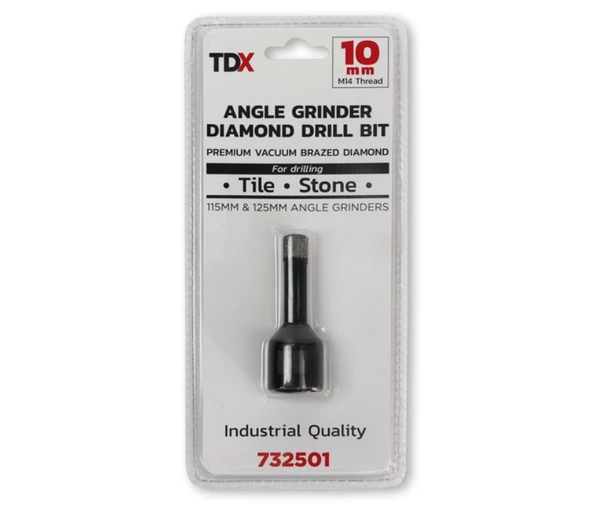 TDX Thread Vacuum Brazed Core Drill Bit 1 Pc - OD10mm M14