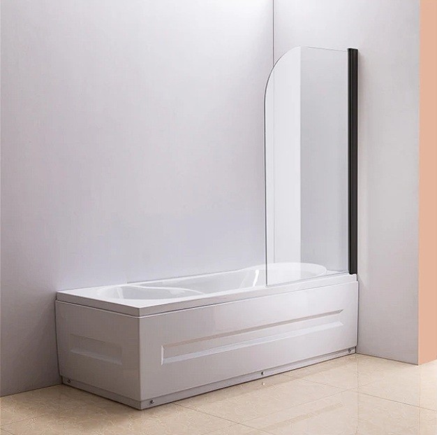 Vogue Shower Screen 850 x 1450mm Black