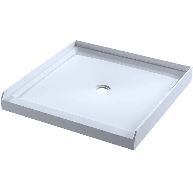 900mm Square Shower Tray Centre Waste - 3-Sided