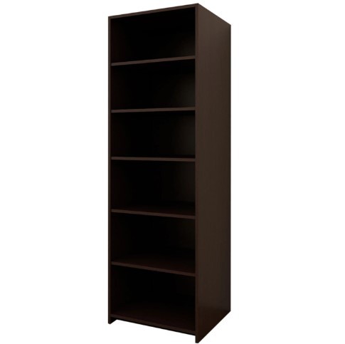Wardrobe Floorstanding Tower with Shelves only - Dark Woodgrain - W 630mm x H 2000mm