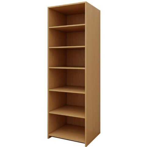 Wardrobe Floorstanding Tower with Shelves only - Light Oak - W 630mm x H 2000mm