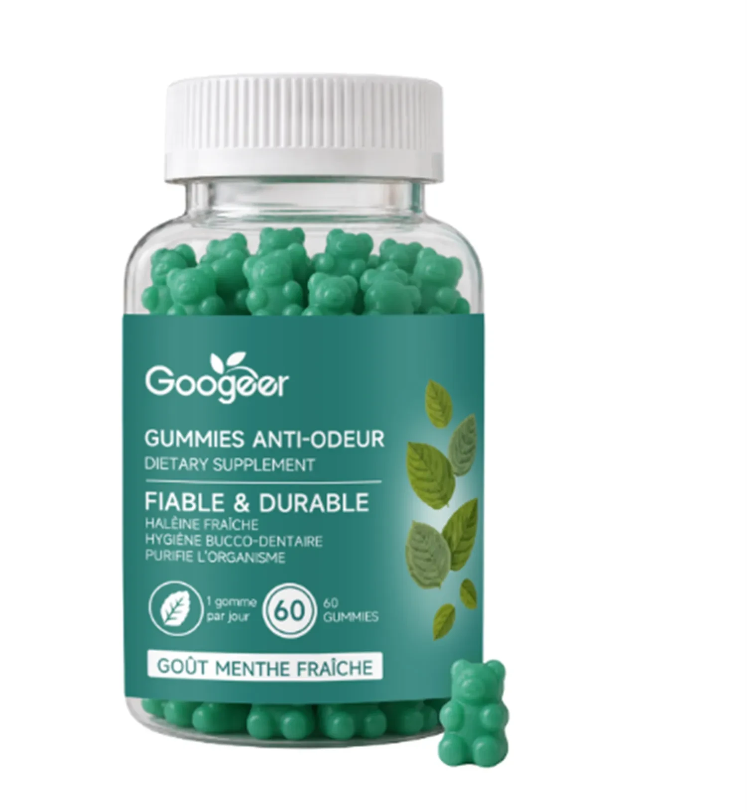 Googeer Anti-Odour Gummies Fresh Mint 60 Gummies
