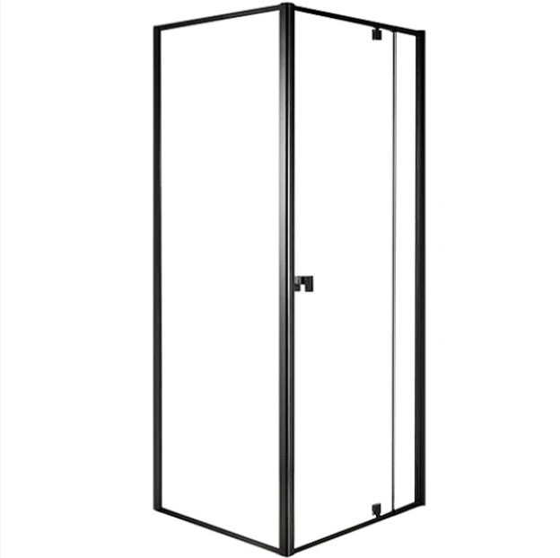 Vogue Locke Black Square Shower Door Kit Only - 970mm