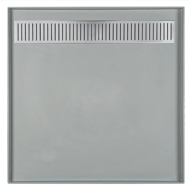 Vogue Tile Square Shower Tray 900mm with Grate
