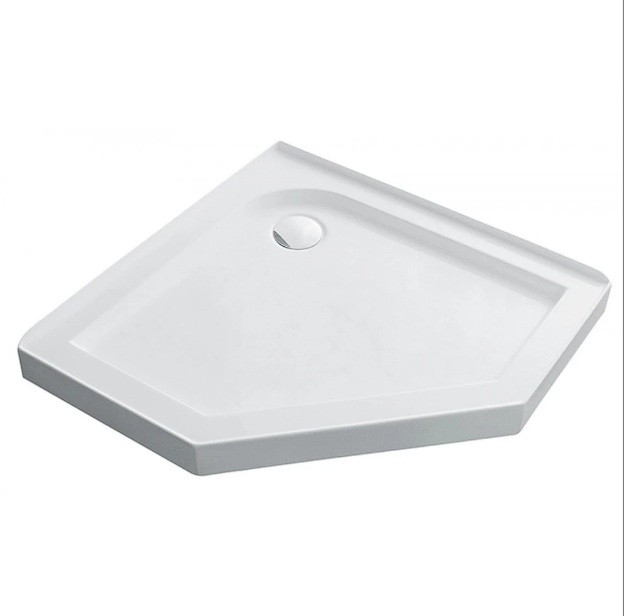 Corner Angle Shower Tray 1000mm Corner Waste 50mm Low Profile