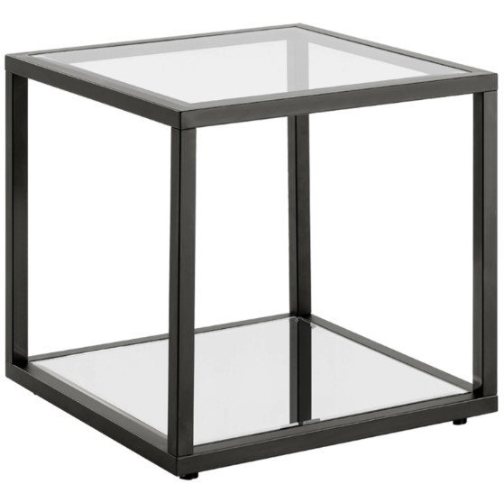 Cambridge Square Glass End Table - Matte Black