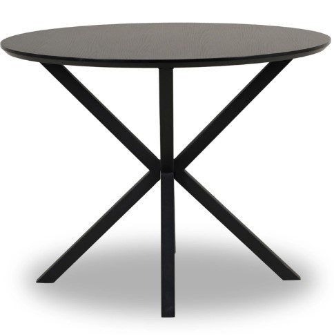 Modena Round Dining Table 1000mm - Black Oak